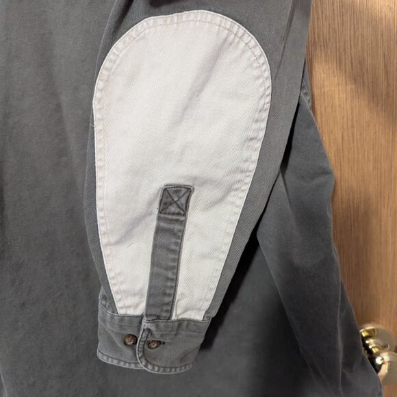 Woolrich Men's  Shooting Hunting Shirt - Reinforced Shoulder- Green/Khaki  MED - Picture 5 of 6